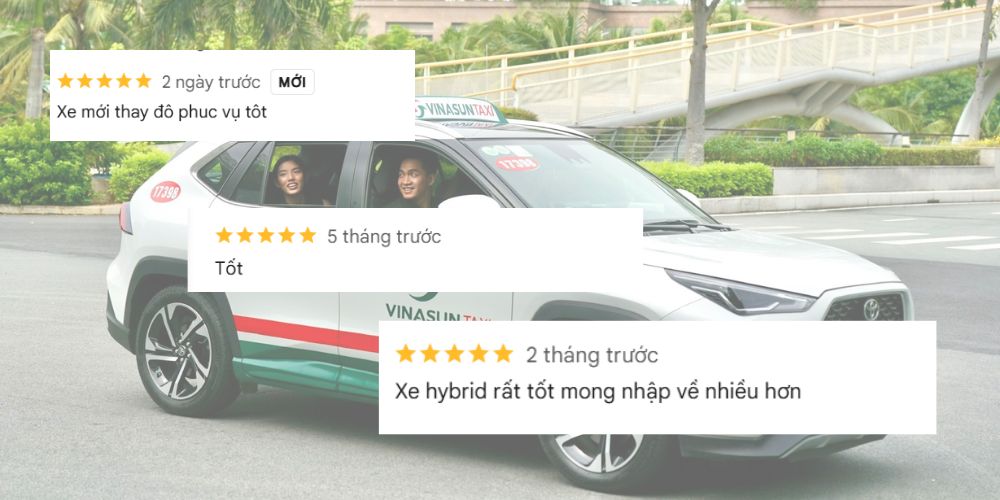 Cảm nhận khách hàng về dịch vụ taxi Vinasun