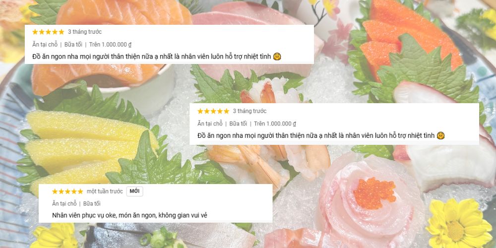 Hương vị và phong thái phục vụ chuyên nghiệp tại iSushi rất chiều lòng khách hàng