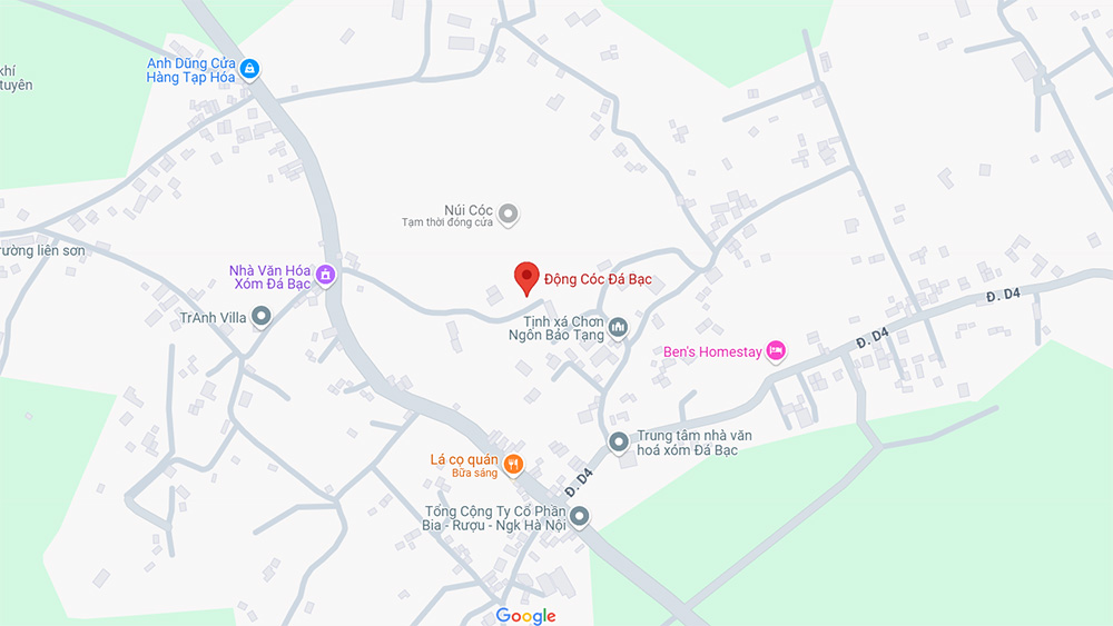 Ảnh Động Đá Bạc trên Google Maps (Ảnh: Google Maps)