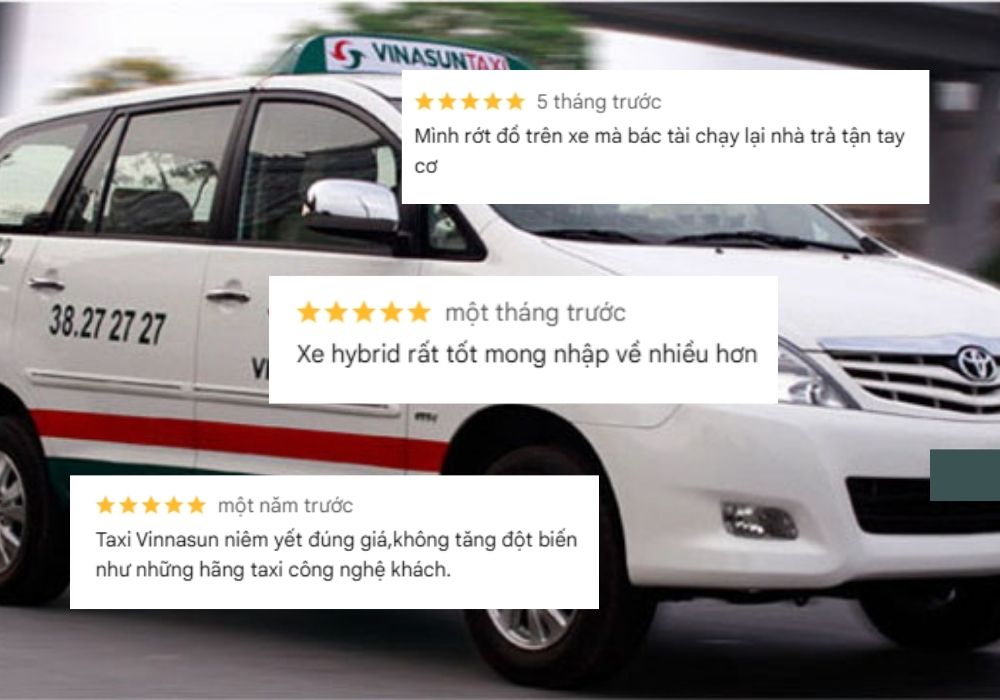 Khách hàng luôn hài lòng về dịch vụ Taxi Vinasun tại Giồng Riềng (Ảnh: Google Maps)