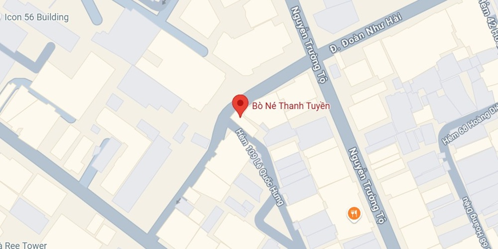 Bò Né Thanh Tuyền nằm ở 20/6-7 Nguyễn Trường Tộ (Ảnh: Google Maps)