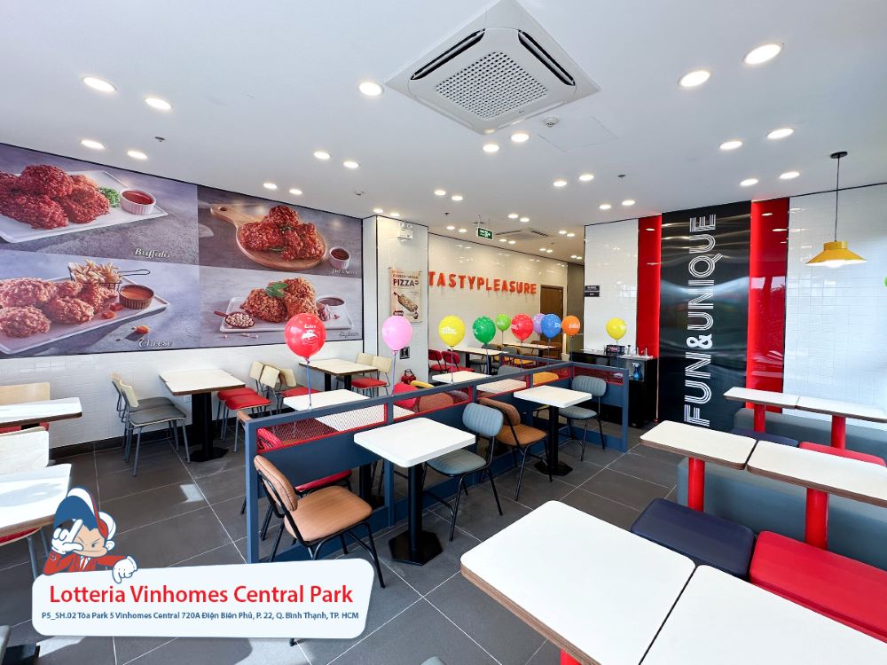 Một phần không gian tại Lotteria Vinhomes (Ảnh: Lotteria Vietnam)