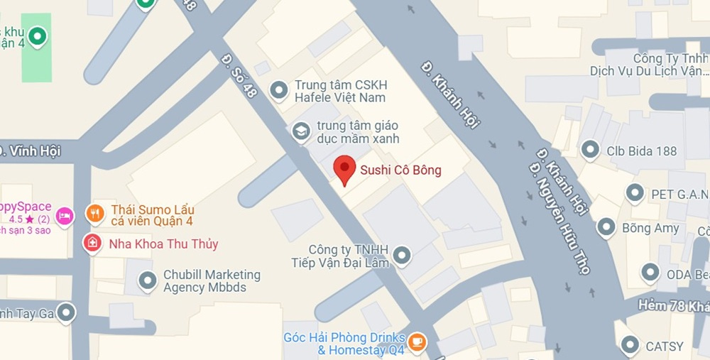 Quán tọa lạc trên đường số 48 (Ảnh: Google Maps)