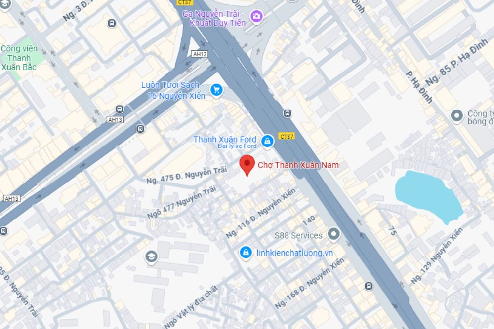 Địa chỉ chợ Thanh Xuân Nam tại Hà Nội (Ảnh: Google Maps)