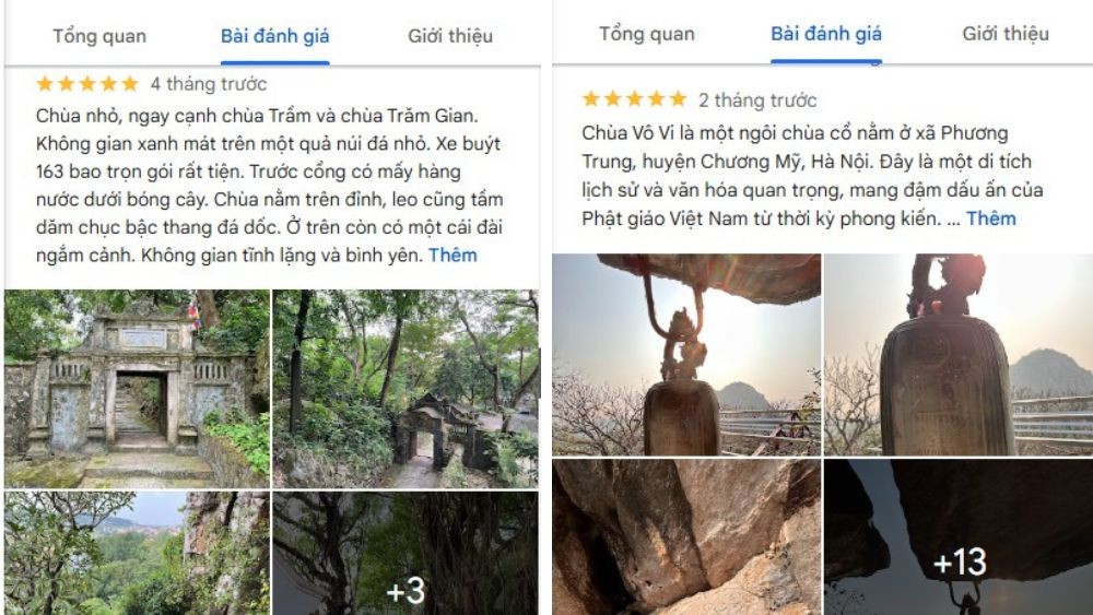 Nhiều du khách đều có trải nghiệm thú vị về chùa Vô Vi (Ảnh: Google Maps)