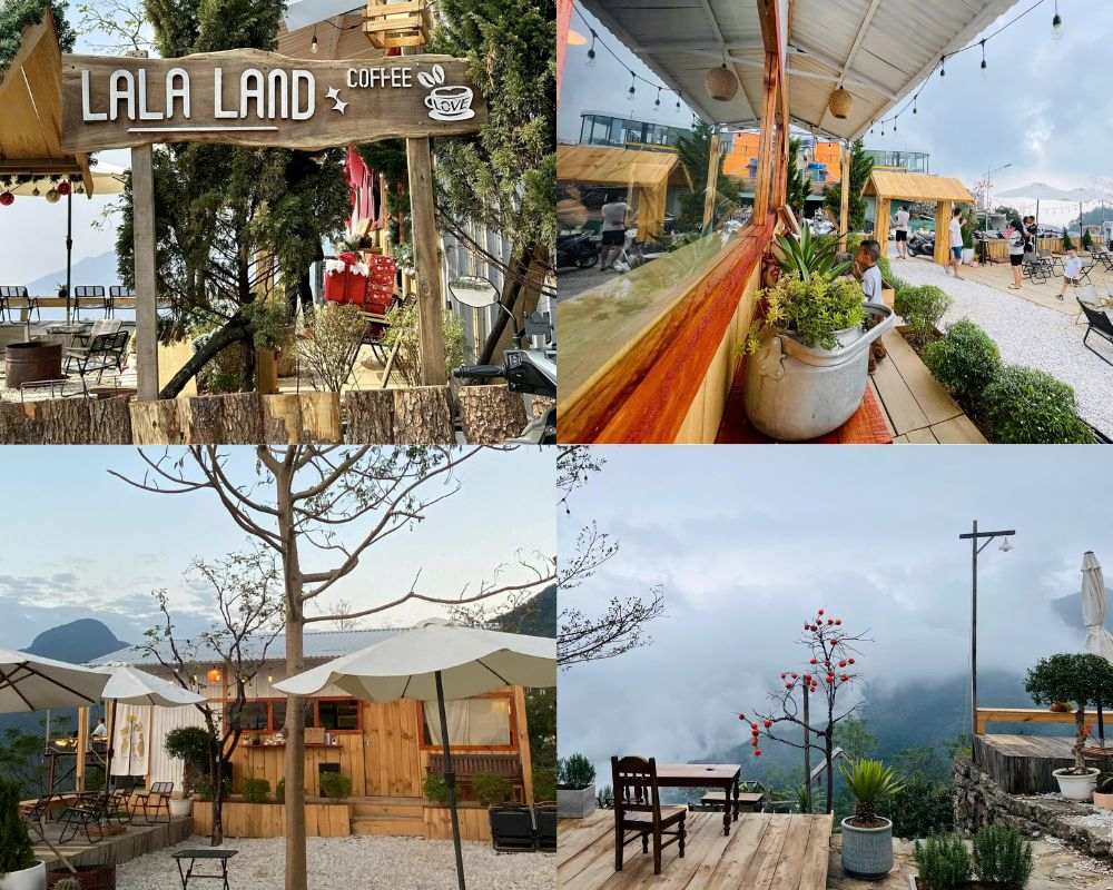 Lala Land Coffee có tầm nhìn hướng xuống thung lũng, là một trong những quán cafe view đẹp Tam Đảo (Ảnh: Lala Land Coffee - Tam Đảo) 