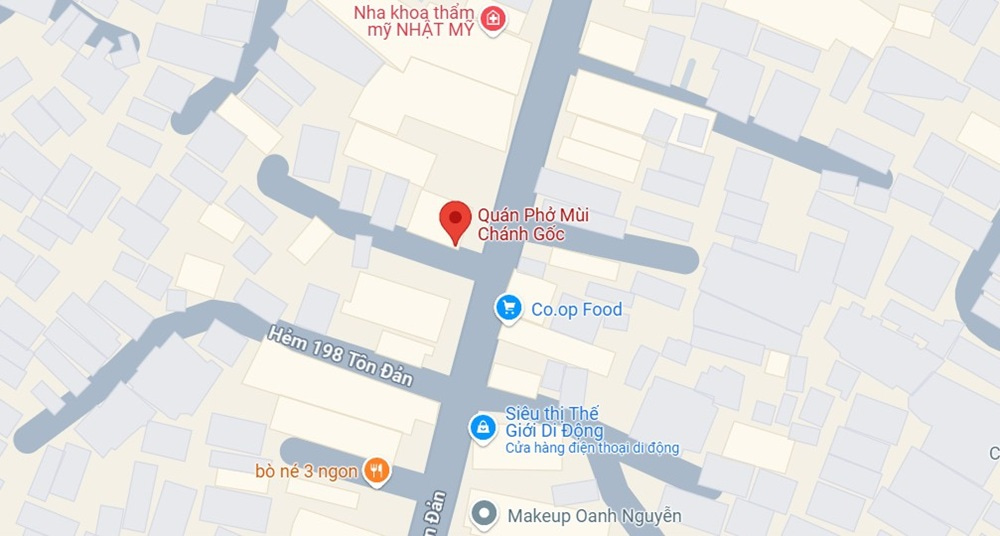 Quán Phở Mùi Chánh Gốc đã có ba thập kỷ gắn bó với mảnh đất Sài Gòn (Ảnh: Google Maps)