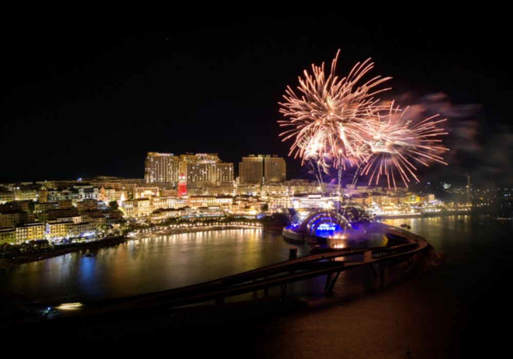 Từ VUI-Fest có thể chiêm ngưỡng pháo hoa sau show diễn Kiss of the Sea và vẻ đẹp Cầu Hôn về đêm (Ảnh: Sưu tầm internet)