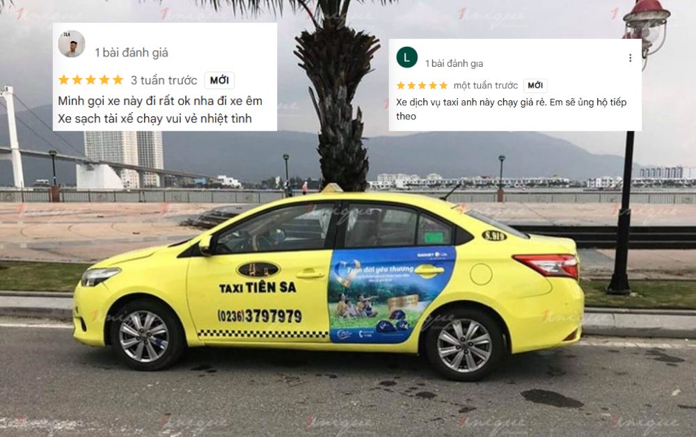 Taxi Tiên Sa được khách hàng đánh giá xe sạch sẽ và êm ái (Ảnh: Google Maps)