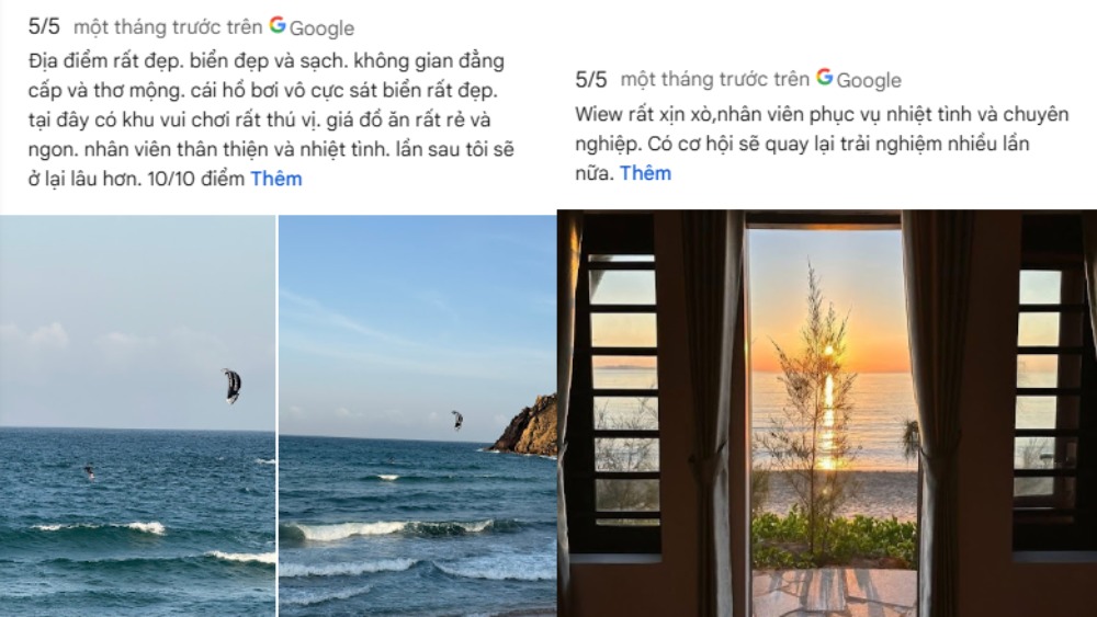 Khách hàng hài lòng với sự chuyên nghiệp và không khí thoải mái tại resort (Ảnh: Google Maps)