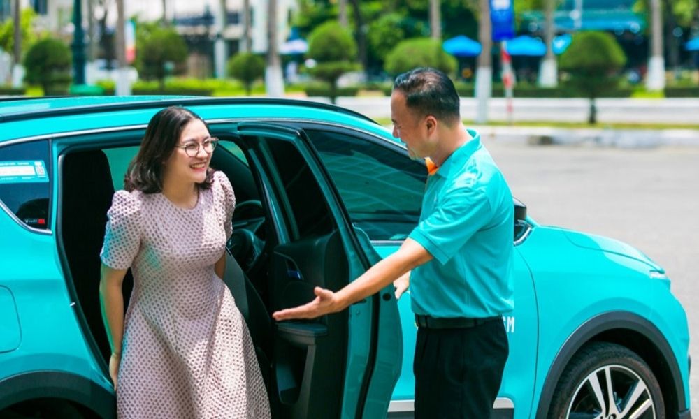 Taxi Xanh SM tại Quảng Nam nhận được nhiều phản hồi tích cực từ người dân và du khách (Ảnh: Xanh SM)