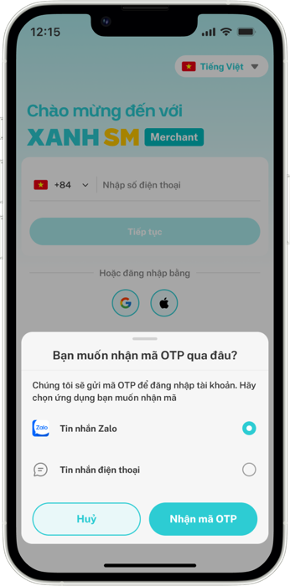 Hướng dẫn sử dụng ứng dụng Merchant Xanh SM Ngon