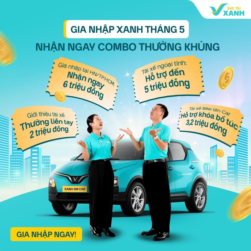 Gia nhập ngay Xanh SM để hưởng những chính sách hấp dẫn