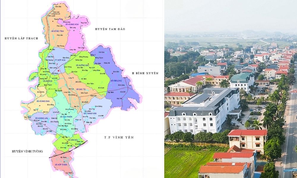 Hình ảnh bản đồ huyện Tam Dương tỉnh Vĩnh Phúc (Ảnh: Sưu tầm internet)