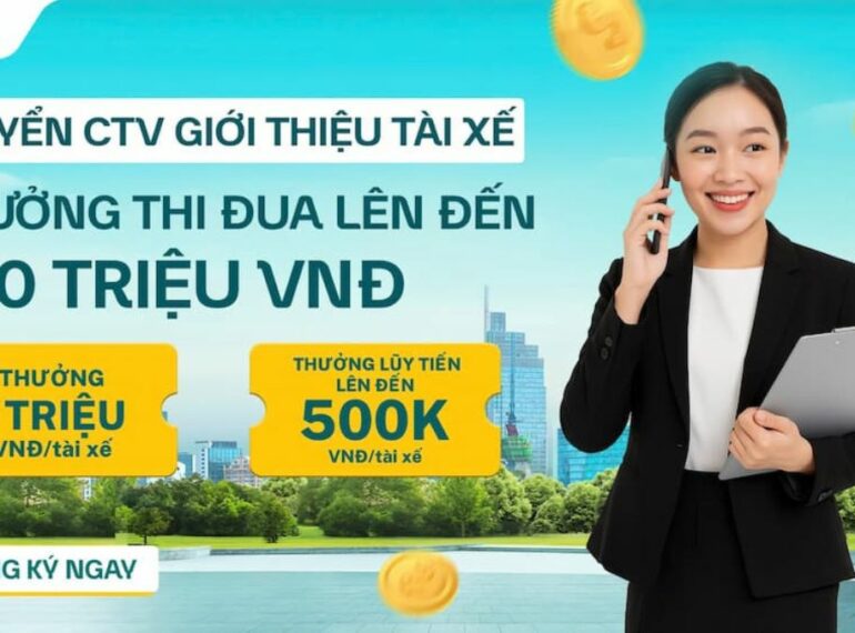 thưởng cộng tác viên tuyển tài xế Xanh SM