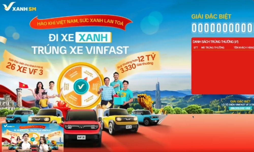 Các giải trúng thưởng sẽ được livestream công khai hàng tuần do Xanh SM tổ chức (Ảnh: Xanh SM)