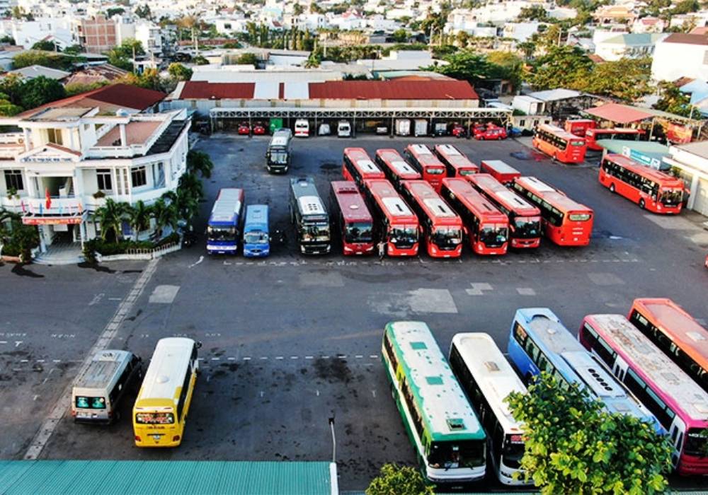 Hình ảnh bến xe khi nhìn từ trên cao