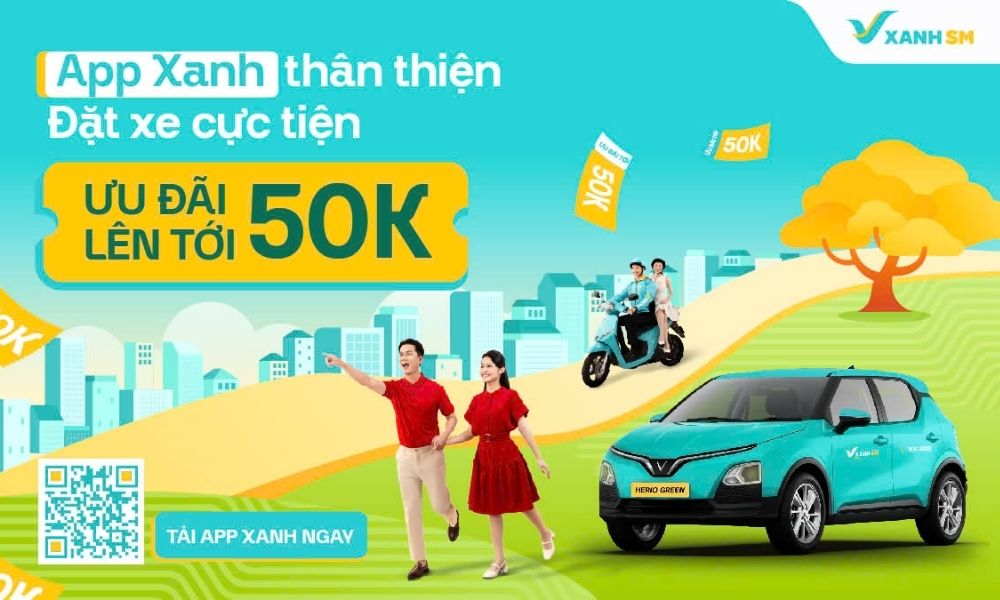 Nhanh tay đặt xe Xanh SM qua mã QR để tăng cơ hội nhận các ưu đãi hấp dẫn (Ảnh: Xanh SM)
