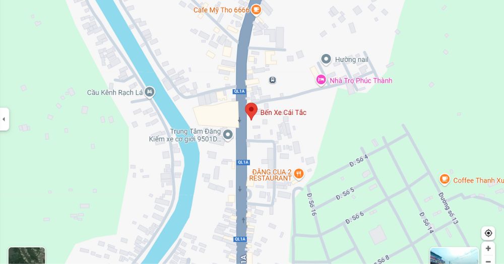 Địa điểm bến xe Cái Tắc (Ảnh: Google Maps)