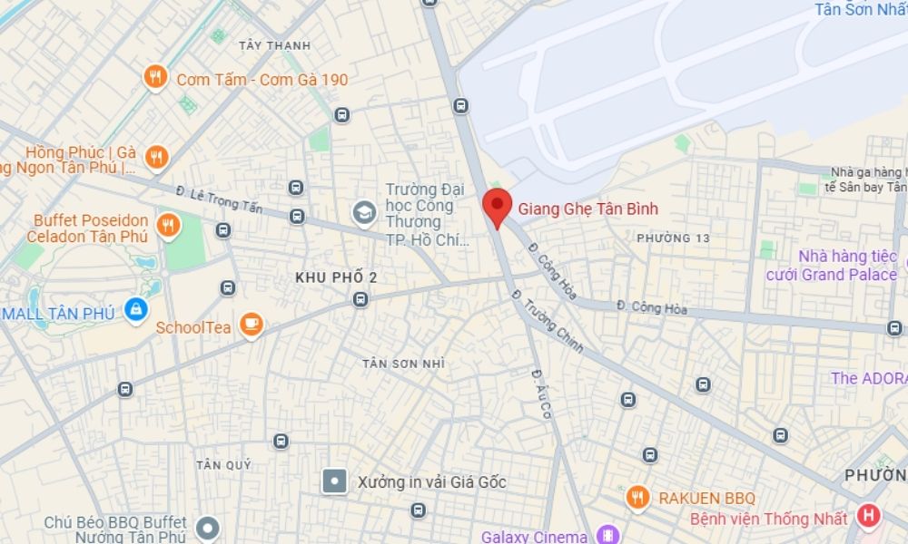 Địa chỉ nhà hàng Giang Ghẹ Quận Tân Bình (Ảnh: Google Maps)