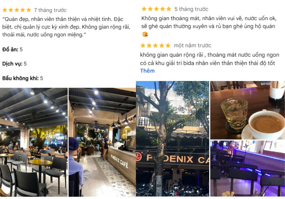 Những phản hồi tích cực đối với Phoenix Café Bình Tân
