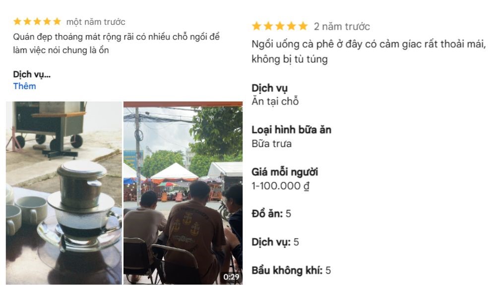 Những đánh giá tích cực đối với quán cafe Bình Tân The Coffee X