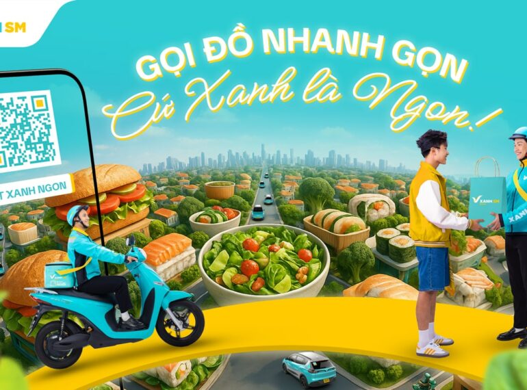 dịch vụ giao đồ ăn Xanh SM Ngon