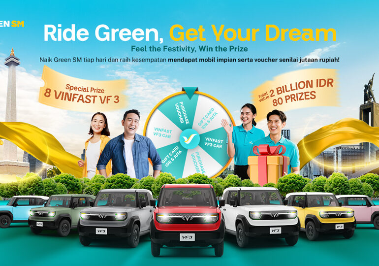 Ride Green, Get Your Dream, Menangkan Mobil Listrik Vinfast VF3 dan Hadiah Lainnya Total Senilai Rp2 Miliar!