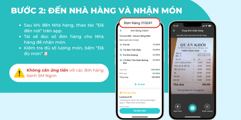 Bí kíp giao đơn đúng chuẩn cùng XANH SM NGON