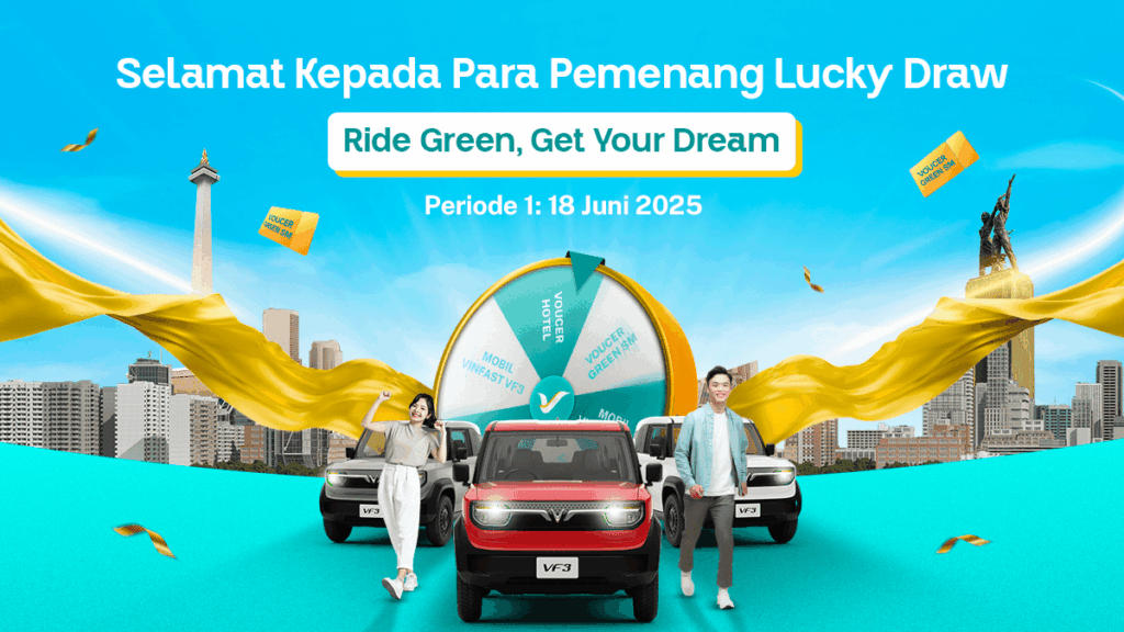 Kepada Pemenang Pengundian Pertama Program Ride Green Get Your Dream