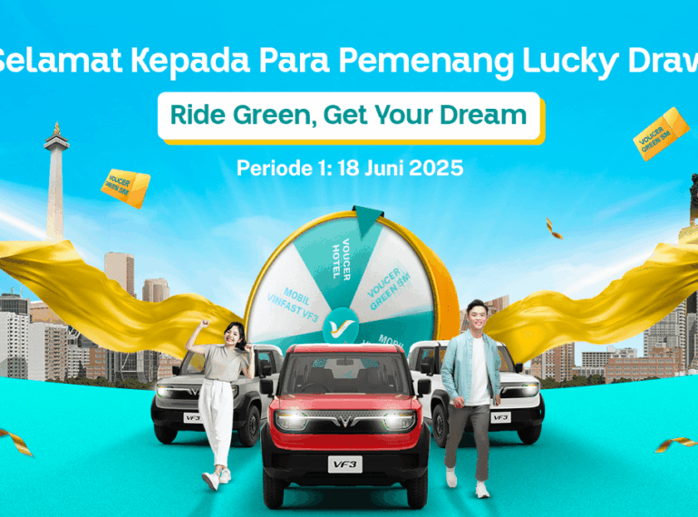 Kepada Pemenang Pengundian Pertama Program Ride Green Get Your Dream