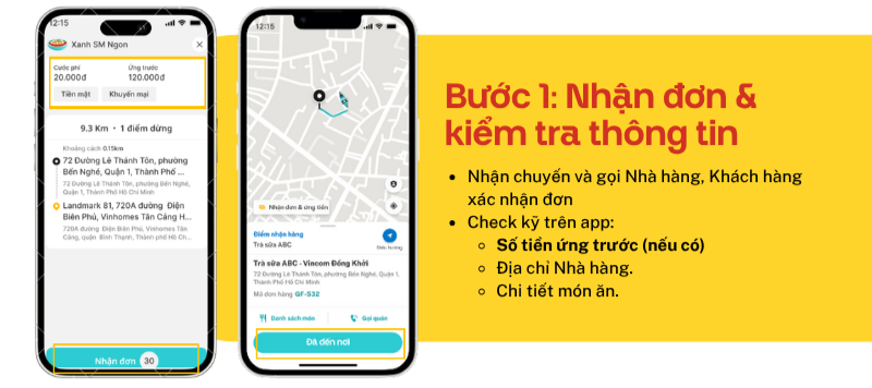 Nhận đơn và kiểm tra thông tin đơn hàng