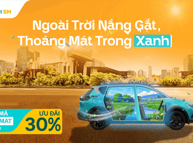 Nhập mã XANHMAT – Ưu đãi 30% khi đặt xe Xanh SM mùa hè này!