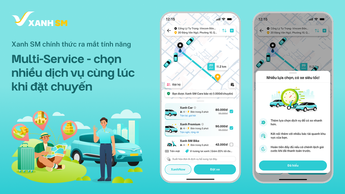 Tính năng Multi-Service - Chọn nhiều dịch vụ cùng lúc