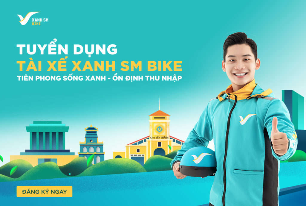 Xanh SM Bike đưa ra chính sách hấp dẫn để chiêu mộ tài xế mới tại Huế