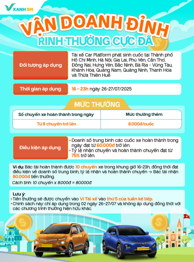 Chính sách thưởng cuối tuần 26 - 27/07/2025