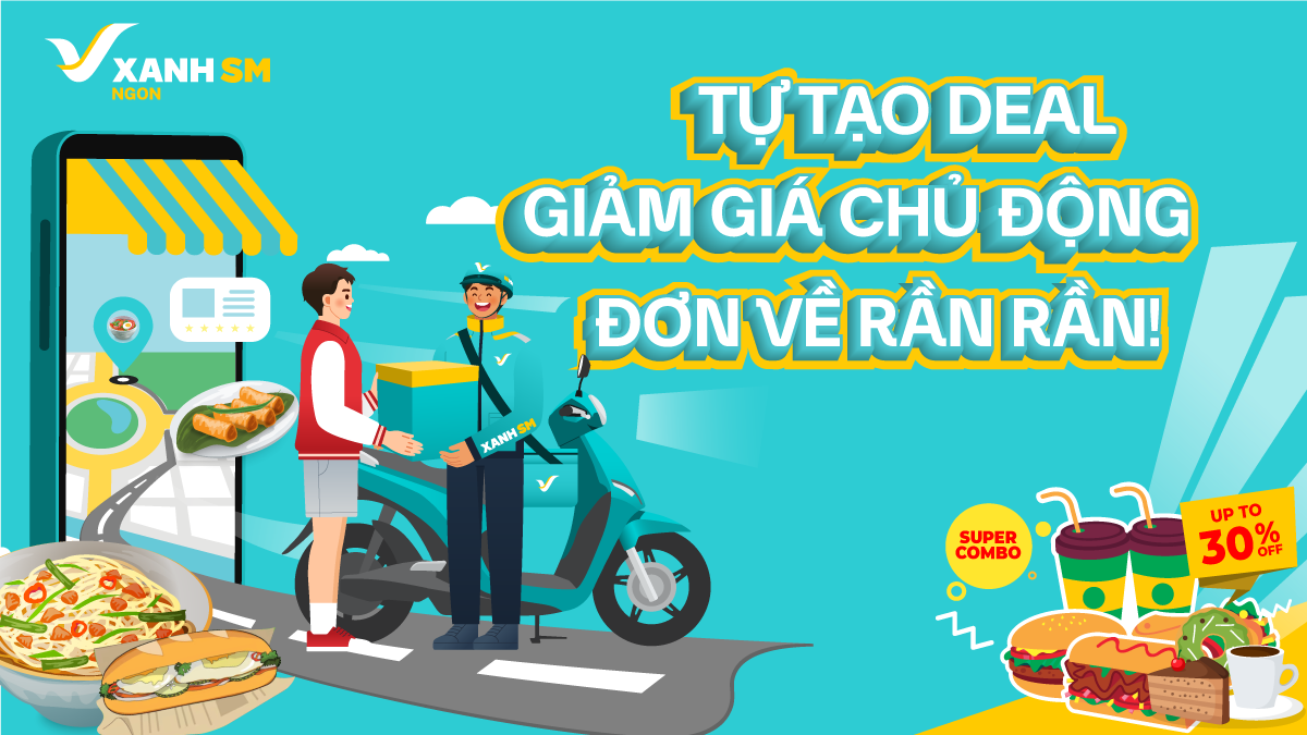 [TÍNH NĂNG MỚI] Tự tạo chương trình khuyến mãi trên App XanhSM Merchant