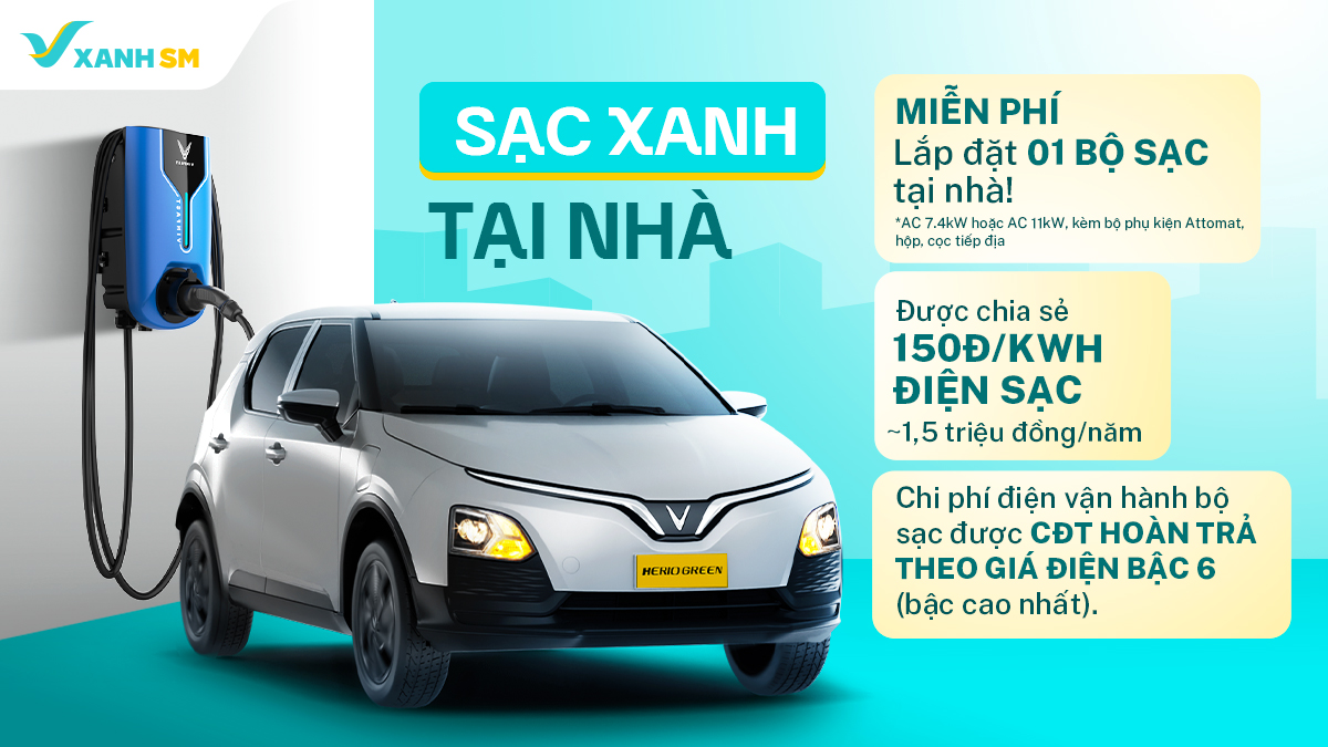 Sạc Xanh tại nhà
