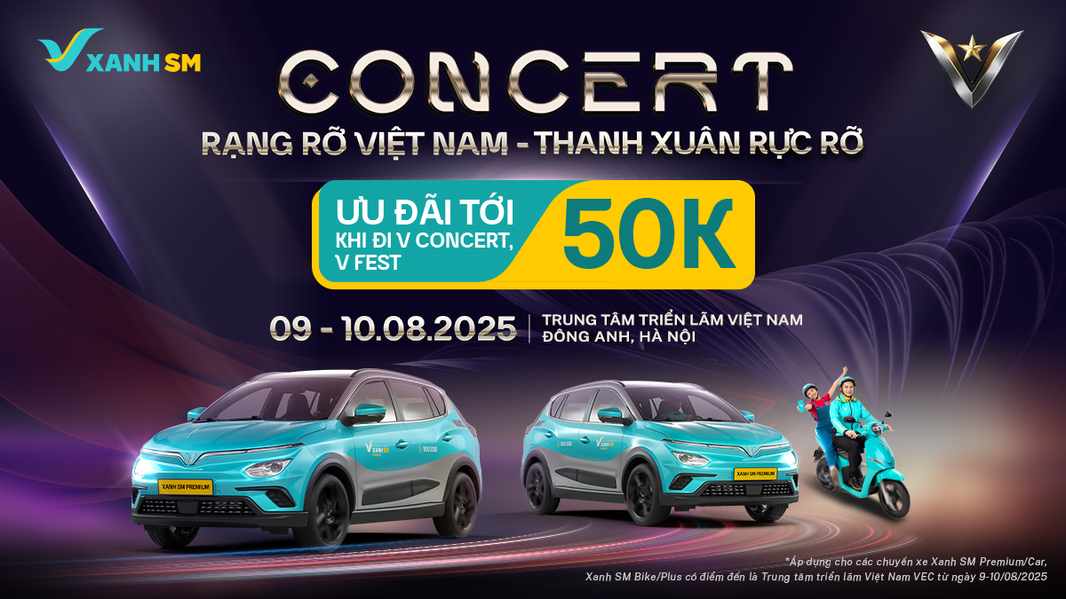 Xanh SM đồng hành cùng V Concert - Ưu đãi lên tới 50K cho hành trình đến đại nhạc hội đỉnh cao