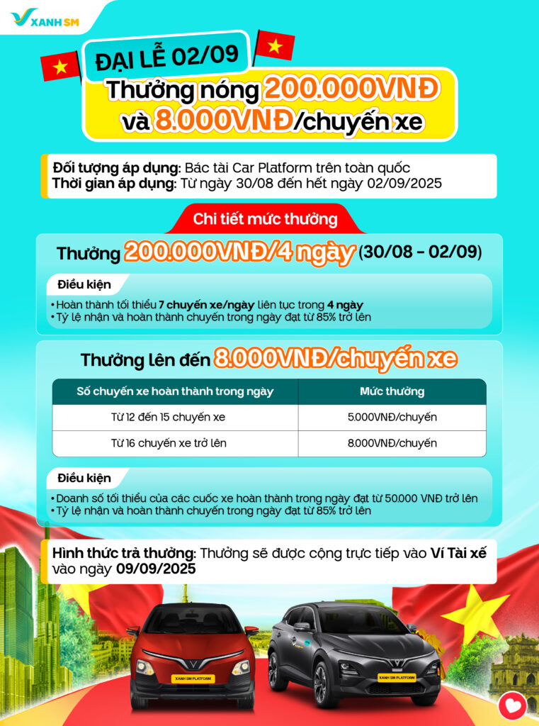 thưởng 2/9 platform
