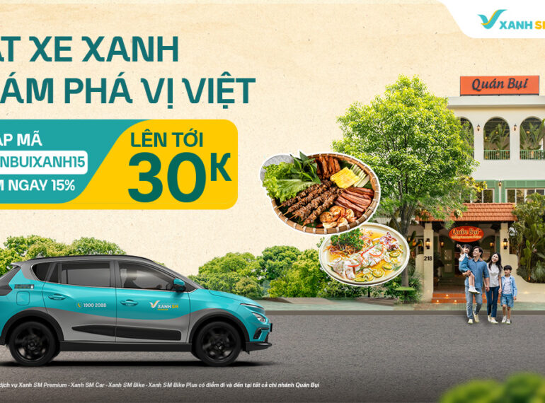 Xanh SM hợp tác cùng Quán Bụi