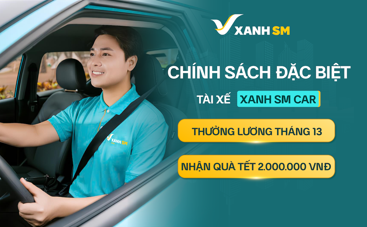 Xanh SM tiên phong trong chính sách thưởng lương tháng 13 cho tài xế taxi công nghệ