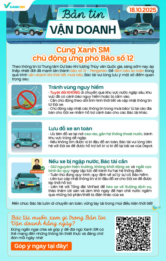 Bản tin vận doanh ngày 18/10/2025