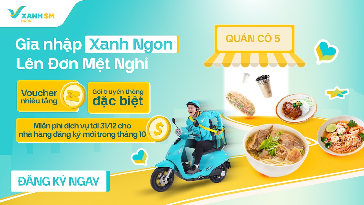 Xanh SM Ngon công bố chính sách miễn phí dịch vụ cho Nhà Hàng mới trong dịp cuối năm