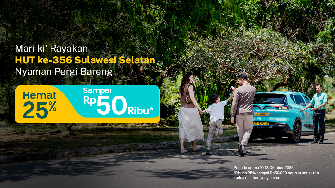 Khusus Makassar! Diskon 25% sampai Rp50.000