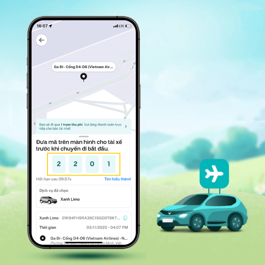 Cách sử dụng dịch vụ XanhNow tại sân bay