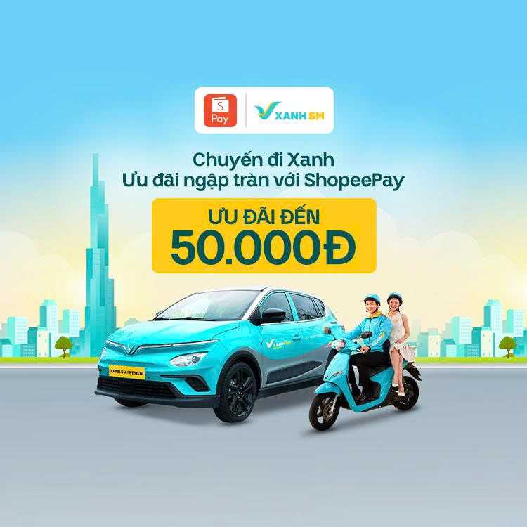 Đi Xanh SM - Nhận Deal ShopeePay