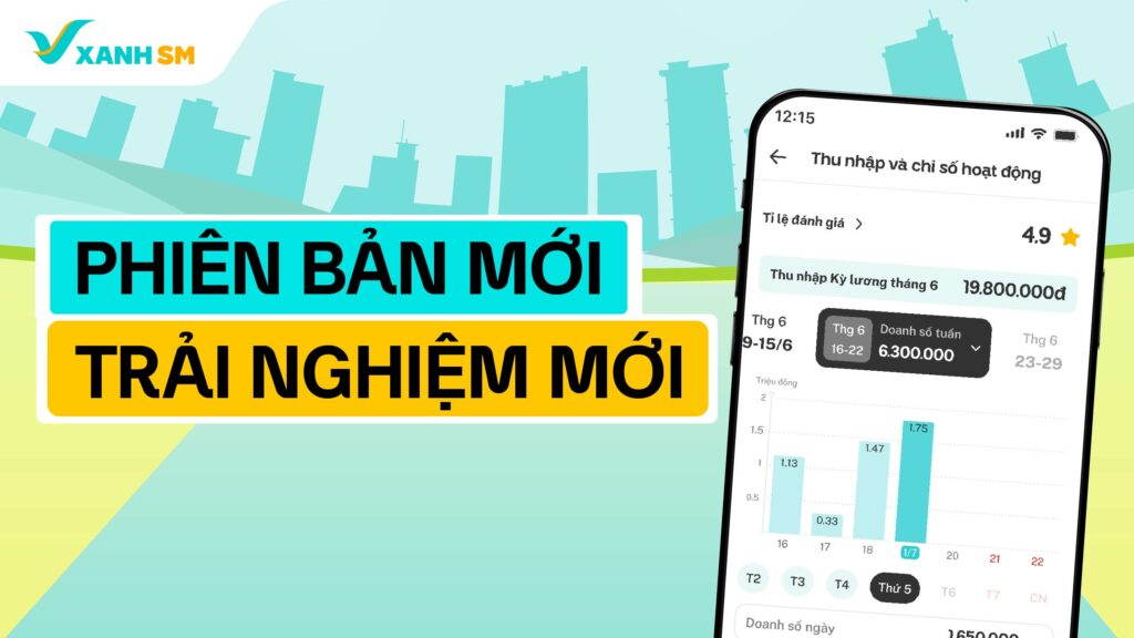 Cập nhật ứng dụng Xanh SM Driver