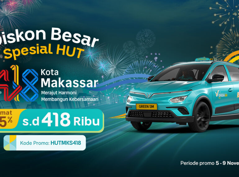Diskon Besar Spesial HUT Makassar, Hemat sampai 418 Ribu!