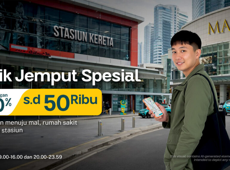 Diskon 10% hingga 50 Ribu untuk ke Stasiun atau Mall Favoritmu*